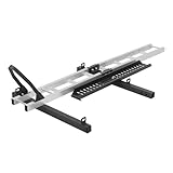 Motorcycle Hitch Carrier – Black Widow Dirt Bike Carrier with Ramp & Wheel Chock, 400 lb Capacity, Fits 2