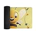 Happy Bee Desk Mat Non-Slip Laptop Writing Pad Large Keyboard Mousepad with Rubber Base 23.6