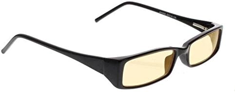 Driving Glasses with Peach/lt. Beige Polycarbonate Double Sided Anti-reflective Coating, Scratch Coating and UV Protection - Plastic Influential Frame That Has a Universal Bridge, Spring Hinge, Skull Temples and Adjustable Nose Pads. Size - 52-18-135