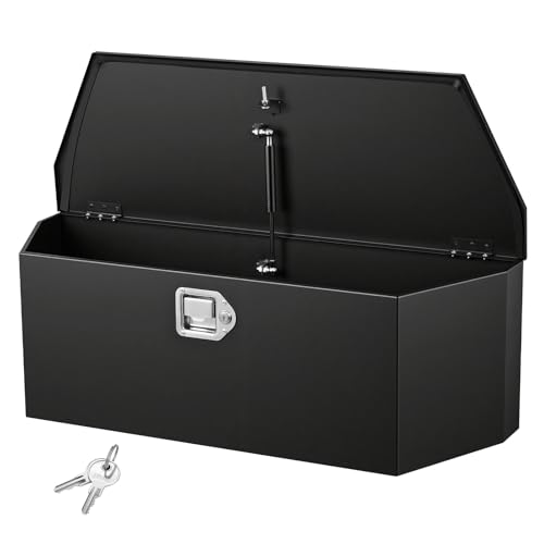 VEVOR Caja de Herramientas para Remolque de Acero Laminado, 914 x 314 x 305 mm, Caja de Transporte Impermeable, Gran Capacidad, Alta Resistencia, con Cerradura y Llaves para RV Autocaravana Camioneta