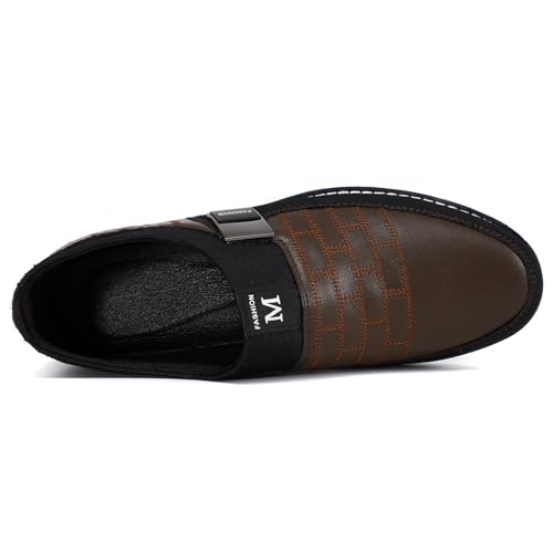 Men's Loafers Casual Slip On Shoes Soft Dress Loafers for Men Leather Comfort Lightweight Driving Travel Walking Shoes for Adult Male4