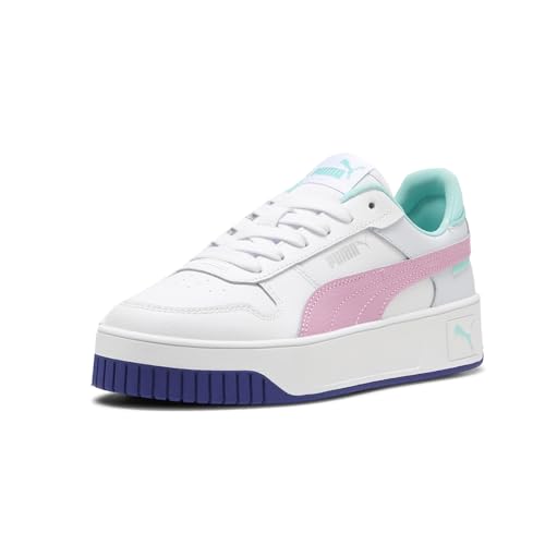PUMA Kids Girls Carina Street Lace Up Sneakers Shoes Casual - Blue, Pink, White - Size 5 M2