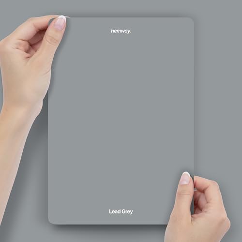 Hemway - Peel & Stick Sample for Our Chalk Based Furniture Matt Paint - Lead Grey | A5 Damage-Free, Accurate Colour Swatch | Test Our Chalky Matt Shabby Chic Finishes for Interior Decor