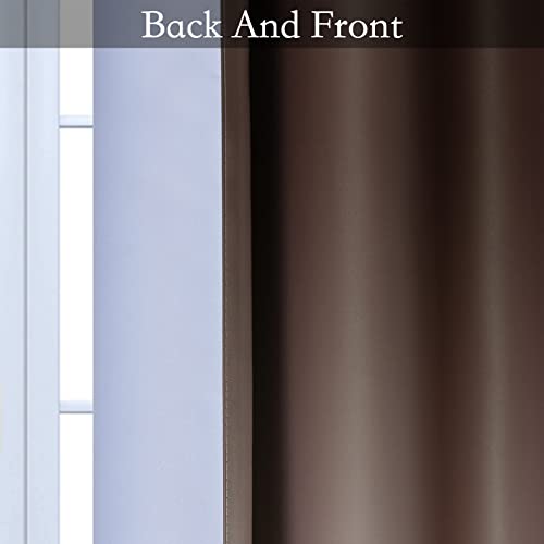 Image of SimpleHome Brown to Grey White Ombre Room Darkening Curtains 84 Inch | Curtains for Living Room,Light Blocking Thick Thermal Insulated Grommet Window Curtains Drapes for Bedroom, 2 Panels,52Wx84L