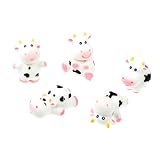 ROMISBABA 5 Piezas Figuras Miniatura Vacas Cartoon Decorativas Adornos para Casa Coleccionistas