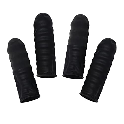 1000pcs Roll Fingers Cover Protection Anti-Static Finger Cots Caps Factory Fingertips Security + Safety Finger Cots Cover Fingers Workshop Fingers Cover Latex Fingers Cover Black NOLITOY