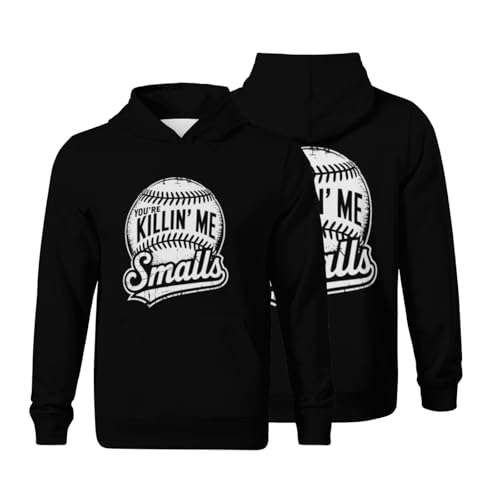 Kids You're Killin Me Smalls Funny Baseball Enthusiast Boys Girls Lightweight Kangaroo Pocket Fleece Hoodies