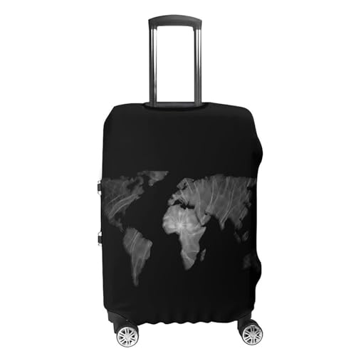 World Map Rosette Spiral Geometric Luggage Covers Washable Travel Suitcase Cover Elastic Baggage Protector4