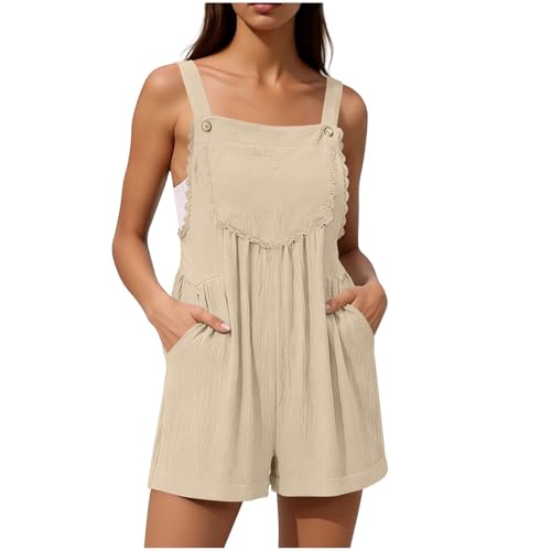 Combinaison en coton et lin haut de gamme pour femme au design épuré