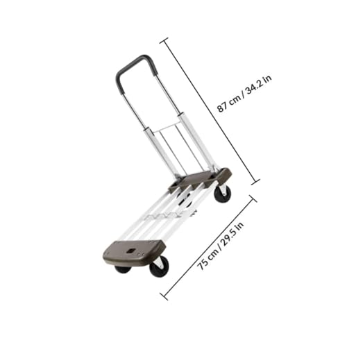 Chariot à main pliable léger robuste, chariot mobile compact pour courses