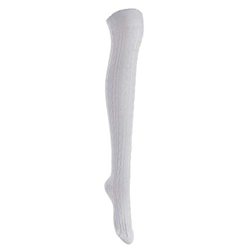 Lian Lifestyle Women's 4 Pairs Adorable, And Ultra-Soft Thigh High Cotton Socks Lw1024 Size 6-9 (Black,Coffee, Grey, Darkgrey) #TOP3