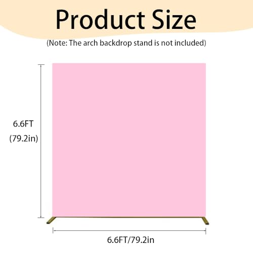 6.6x6.6ft Pink Square Backdrop Cover for Party Wedding Home Decoration — view 2