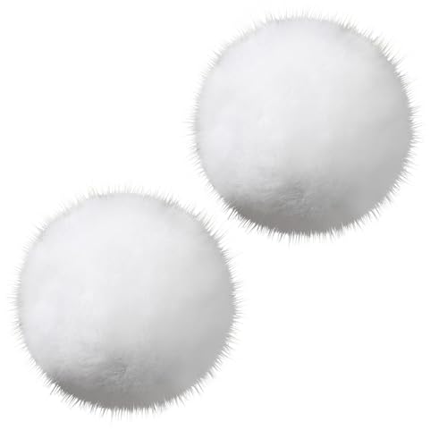 Nuolich 3 Inch Large Pom Pom Shoe Clips 2 Pcs Fluffy White Shoes Ball Decoration Women Halloween Fairy Costume Accessories