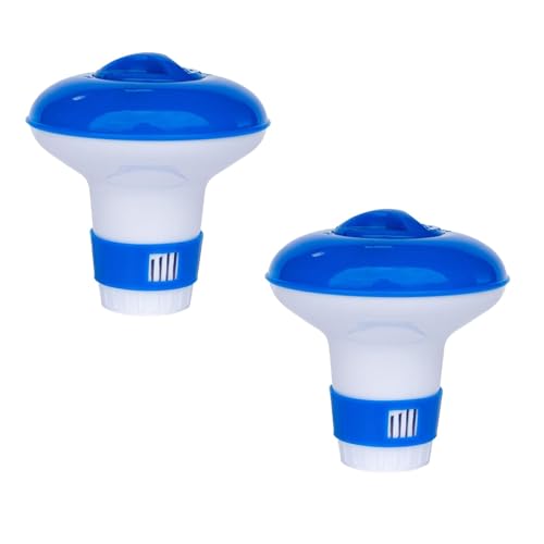 2 Pcs Hot Tub Chlorine Dispenser Floater, Adjustable Chlorine Dispenser for All Spa, Hot Tub, and Water Park Swimming Pools