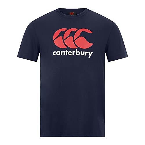 Canterbury Junior Boys CCC Logo T-shirt | Comfortable Regular Fit | Cotton Blend Non-Technical T-Shirt, Navy, 10