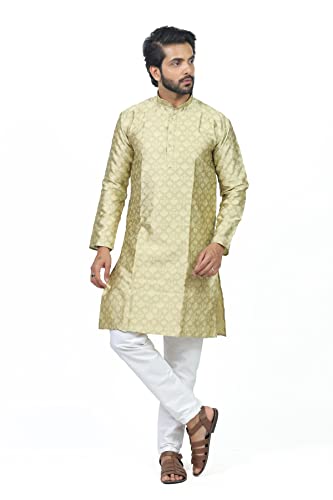 Image of HARPITA Men's Silk Blend Kurta Pyjama Set