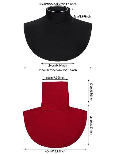Hoolerry 15 Pcs Fake Turtleneck Bulk for Women Fake Collar Winter False Dickey Detachable Collars Unisex Cotton Neck Cover Simple Half Top Mock Turtleneck Gaiters Warmer for Men Sweater Blouse3