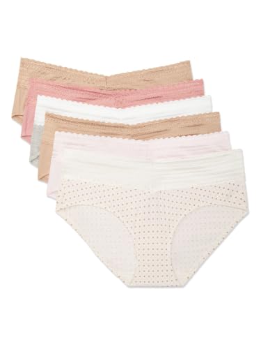 Image of Warner's Women's Blissful Benefits Dig-free Comfort Waist With Lace Cotton Hipster 6-pack Ru2266w