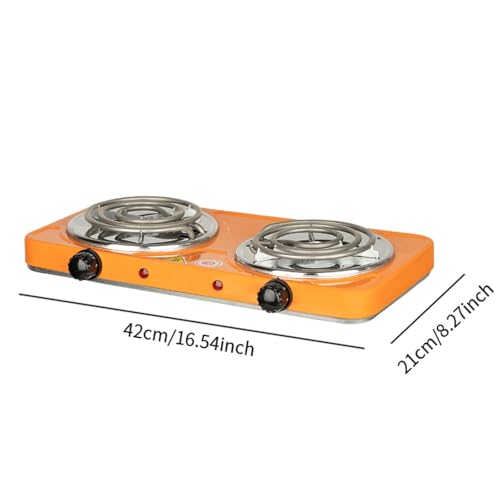 Image of ATORSE Electric Countertop Double Burner Power Indicator Lights 2 Burner Hot Plates