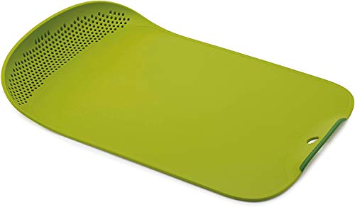 Plastic Cutting Board BPA-Free Dishwasher Safe Multifunctional Chopping Mat with Colander and Easy Grip Handle