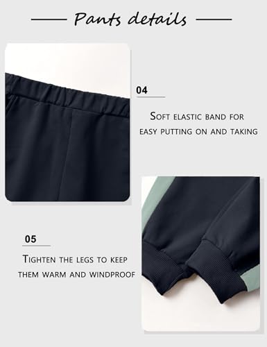 Image of Toddler Boy Clothes Long Sleeve Hoodie Sweatsuits Tops and Pants 2Pcs Boys Fall Winter Outfits Set