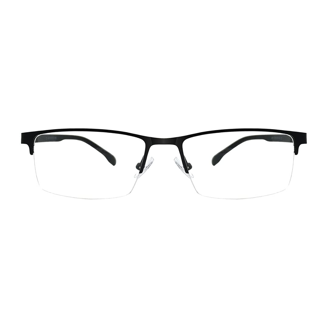 ProEyes Crux, Big Men Size Multi-focal Blue Light Blocking Readers, Anti-Reflective Resin Lens, 0 Power on Top Lens (Black, 1.25 x)