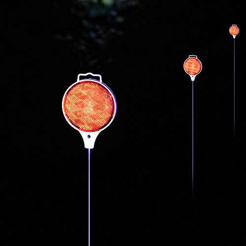 Image of CZC AUTO Red Reflective Driveway Markers 36.5-inch Double Sided Metal Post Driveway Reflectors for Easy Visibility at Night or Any Weather 16 Pack