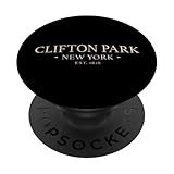Clifton Park New York. Attrezzatura Clifton Park. Souvenir di Clifton Park. Logo Clifton Park NY. Stile minimalista Mid-Atlantic. Vacanze a Clifton Park a New York.