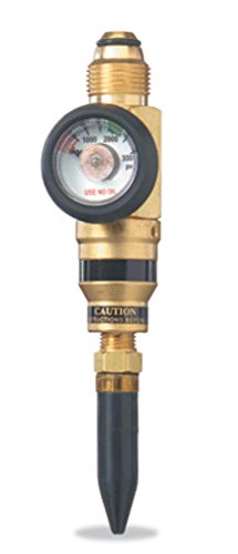 Radnor 64003882 Modelo R125G 38 - inflador económico del globo del látex de 85 psi con la válvula de inclinación de la punta de goma y el indicador