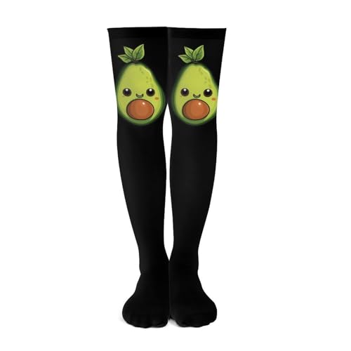 Cute Avocado Thigh High Socks Warm Boot Stockings Over The Knee High Socks Long Winter Stockings