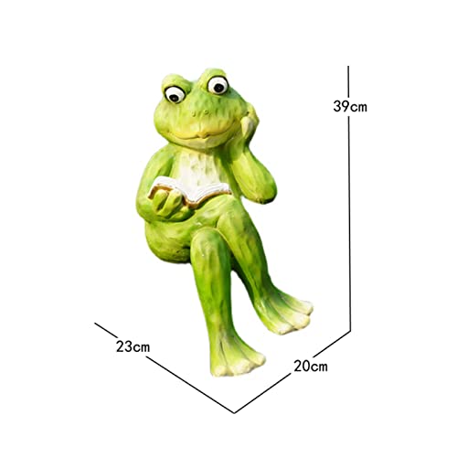 Décoration de modèle de grenouille en résine pour aménagement extérieur - 7