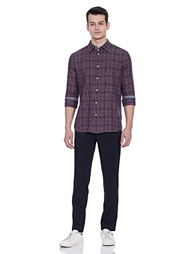 Image of Marks & Spencer Men's Regular (Shirt Berry XL) Red