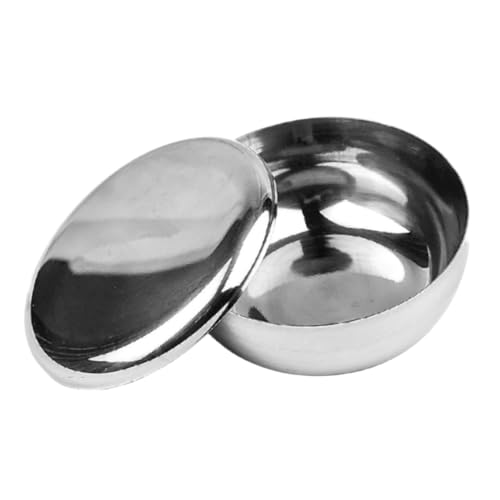 VALICLUD 1Pieza Bol De Afeitar De Inoxidable Con Tapa Tazón Para Afeitar Accesorio De Cuidado Para Afeitar y Jabón De Afeitar