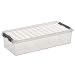 Produktbild Sunware 6X Q-Line Box - 6,5 Liter - 485 x 190 x 105 mm - transparent/Silber