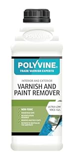 Polyvine Varnish and Paint Remover – Interior & Exterior Non Toxic Paint Remover & Varnish Stripper – Household Eco Safe Removal of Multiple Layers from Masonry, Brick, Wood, Furniture & More - 1L