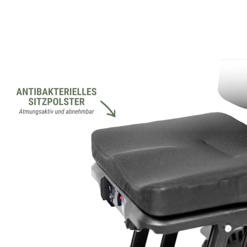Prophete SM4 Kompakt Elektromobil – Faltbarer 4-Rad E-Scooter mit 250W Motor, 2X 24V/6Ah Li-Ion Akku, bis 20 km Reichweite, LED-Licht, PU-Vollgummireifen, 120 kg Belastung, 4-Radlenkung(Grau)