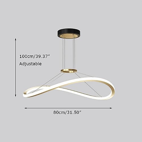 Chandelier gold circular flush mount dimmable plafonnier suspension noir