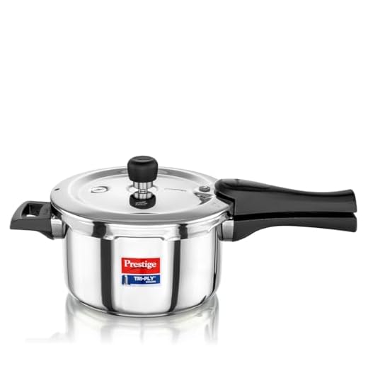 Prestige 3 Litres Svachh Triply Induction Base Outer Lid Pressure Cooker |Silver | Deep Lid Spillage Control | Even heat distribution|5 years warranty