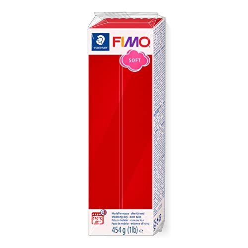 STAEDTLER-8021-2 ST Pasta de modelar de endurecimiento al horno, Color rojo navidad, (8021-2)