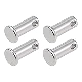 METALLIXITY Clevis Pins (8mmx20mm) 4Pcs, Single Hole Flat Head 304 Stainless Steel Fastener Pin - for Metal Devices, Furniture Installation, Industrial, DIY