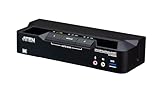 Un clavier et une souris USB contrôlent deux ordinateurs DisplayPort et partagent deux périphériques USB et deux moniteurs Displayport