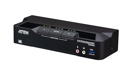 Solution double écran pour 2 PC avec le commutateur KVM DisplayPort 8K