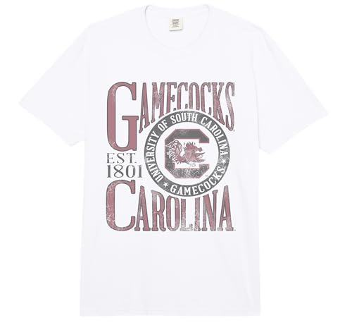 South Carolina Gamecocks Vintage Dibs White Comfort Colors Adult Heavyweight T-Shirt