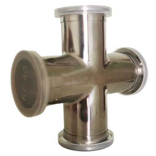 Image of Cross 4-Ways KF Flange Vacuum Adapter, (KF40)