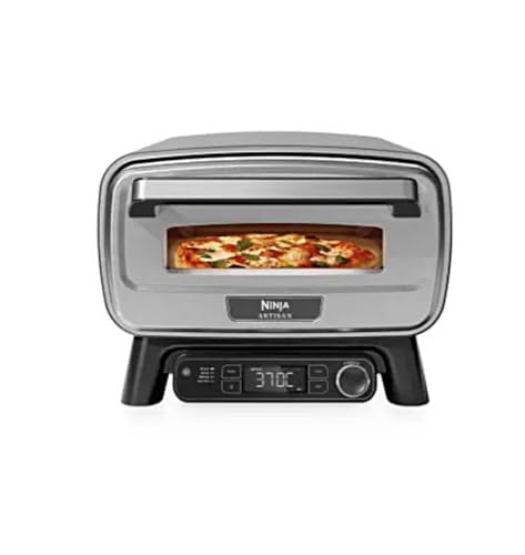 Ninja Artisan Electric Outdoor Pizza Oven & Air Fryer, 4 Functions: Pizza, Air Frying, Baking and Rising, 5 Pizza Settings, with 30 cm Pizza Stone, Pizza Shovel, Griddle and Airfry Basket, Grey