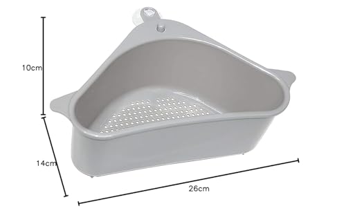Image of Kitchen Sink Drain Basket | Corner Sink Strainer with Hanging Filter | Triangle Sink Strainer Basket for Kitchen & Bathroom Waste Drain (1)