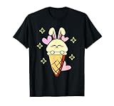 Cute Bunny Ice Cream Rabbit Happy Easter Egg Hunting Spring T-Shirt