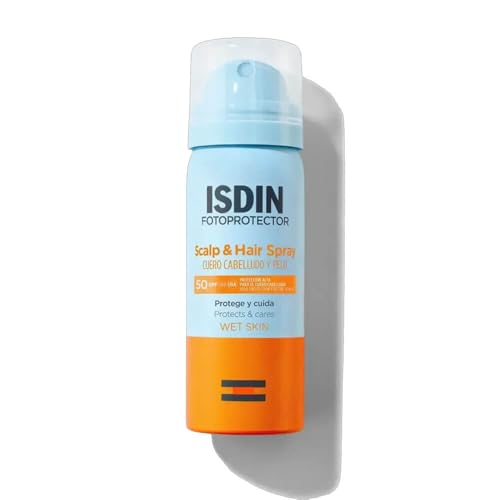 ISDIN Scalp & Hair Spray SPF 50 (50 ml) | Unsichtbarer Sonnenlichtschutz für Haare und Kopfhaut | Schützt vor Alterung und blauem Licht | Wet Skin Technologie | ohne Mineralöle
