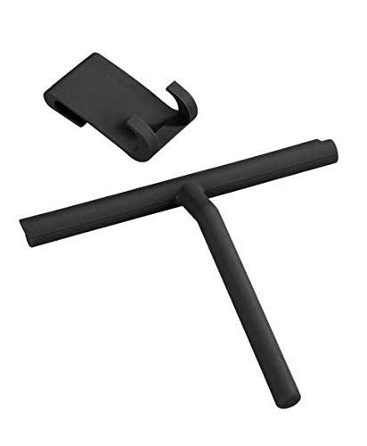 NIKE Gomo Bathroom Silicone Mola Shower Squeegee, 21 x 24.5 x 4 cm, Black