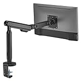 Single Monitor Mount: Fits most flat or curved screens up to 35 inches or 24.2 lbs (11kg) with a detachable VESA plate compatible with 75x75mm or 100x100mm for easy installation. Ergonomic Design: Easily adjust height, tilt, and swivel to achieve you...